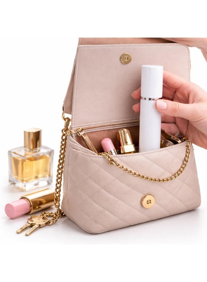 زجاجة عطر محمولة صغيرة قابلة لإعادة التعبئة بسعة 12 مل، بخاخ صغير مناسب للسفر، أنبوب دائري بمضخة، زجاجة عطر فارغة لعشاق العطور، لون ذهبي - Image 3